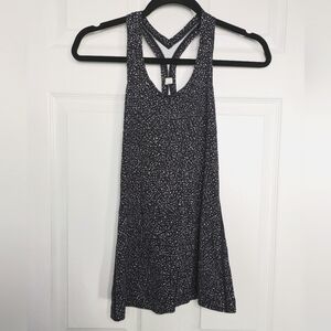 Lululemon Cool Racerback ll 2 Tank Top Night View White Black Sz 6 Yoga Active